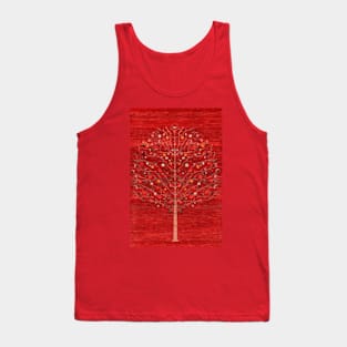 Pomegranate Tree Antique Persian Carpet Pattern Tank Top